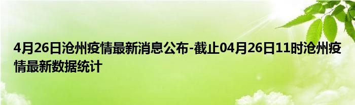 滄州疫情最新動態(tài)，堅決遏制擴散，全力保障人民生命安全